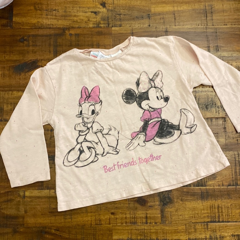 Zara girls polka dots minnie mouse top shirt